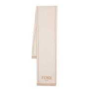 Fendi Roma Linen Scarf Beige, Unisex