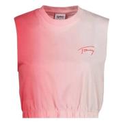 Tommy Hilfiger Signature Tank Tank Top Pink, Dam