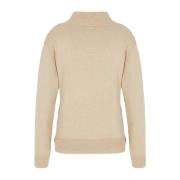 Armani Exchange Beige Sweatshirt i ullblandning Mock Neck Beige, Herr