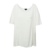 Armani Jeans G1 TOP - Stilfullt Mode Essential White, Dam