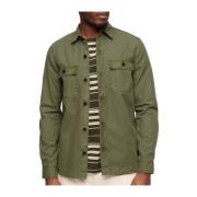 Superdry Militär Overshirt Gröna Skjortor Green, Herr