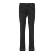 MOS MOSH Rock'n'Roll Flare Jeans med Broderade Detaljer Black, Dam