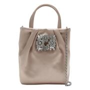 Roger Vivier Liten Bouquet Axelväska Beige, Dam