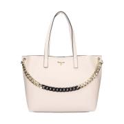 Pollini Ikonisk Darlene Tote Bag i Elfenben Beige, Dam