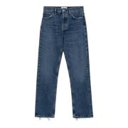 Agolde Regular Fit Denim Jeans Blue, Dam