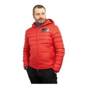 Emporio Armani EA7 Herr Pufferjacka Röd Regular Fit Red, Herr