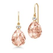 Julie Sandlau Peach Morganite Örhängen Pink, Dam