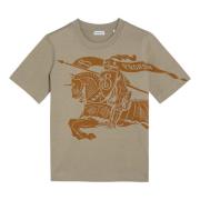 Burberry Kortärmad Crew Neck T-shirt Beige, Dam