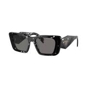 Prada PR 08Ys 15S5Z1 Sunglasses Black, Dam