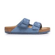 Birkenstock Arizona Leve Blå Läder Sandaler Blue, Herr