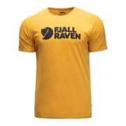 Fjällräven Herr T-shirt med Stor Logotyp Yellow, Herr