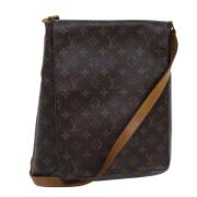 Louis Vuitton Vintage Pre-owned Canvas axelremsvskor Brown, Dam