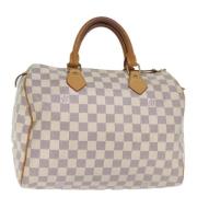 Louis Vuitton Vintage Pre-owned Canvas handvskor White, Dam