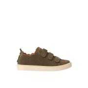 Maison Toufet Handgjorda Läder Sneakers med Kardborre Green, Dam