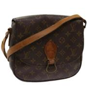 Louis Vuitton Vintage Pre-owned Canvas axelremsvskor Brown, Dam