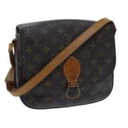 Louis Vuitton Vintage Pre-owned Canvas axelremsvskor Brown, Dam