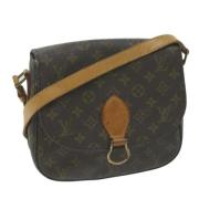 Louis Vuitton Vintage Pre-owned Canvas axelremsvskor Brown, Dam