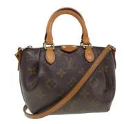 Louis Vuitton Vintage Pre-owned Canvas axelremsvskor Brown, Dam