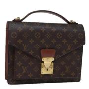 Louis Vuitton Vintage Pre-owned Canvas handvskor Brown, Dam