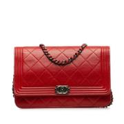 Chanel Vintage Pre-owned Laeder chanel-vskor Red, Dam