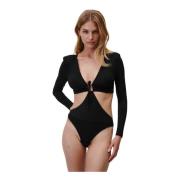 Undress Code Svart Cutout Bodysuit Black, Dam