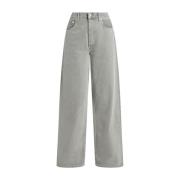 Agolde Avslappnade Baggy Jeans Gray, Dam