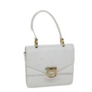 Celine Vintage Pre-owned Laeder handvskor White, Dam