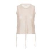 Ermanno Scervino Ecru Top Beige, Dam