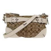 Coach Pre-owned Pre-owned Canvas axelremsvskor Beige, Dam