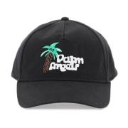 Palm Angels Sketchy Baseball Cap med Gummi Bokstäver Black, Herr