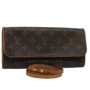 Louis Vuitton Vintage Pre-owned Canvas axelremsvskor Brown, Dam