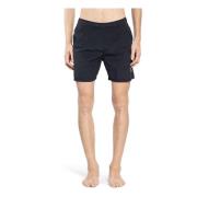 Stone Island Svart Elastisk Midja Sidoficka Shorts Black, Herr