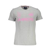 La Martina Elegant grå bomull T-shirt med signaturtryck Gray, Herr