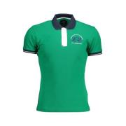 La Martina Broderad Slim-Fit Polo i Grön Green, Herr