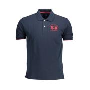 La Martina Bl Polo Skjorta med Elegant Broderi Blue, Herr