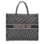 Dior Vintage Pre-owned Canvas totevskor Blue, Dam