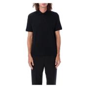 Saint Laurent Svart Polo Piquet T-shirt Black, Herr