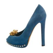 Alexander McQueen Pre-owned Pre-owned Mocka klackskor Blue, Dam