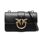 Pinko Svart Love One Mini Crossbody Väska Black, Dam