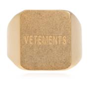 Vetements Logo ring Yellow, Unisex