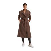 Aim'n Modern Tech Trench Coat Brown, Dam