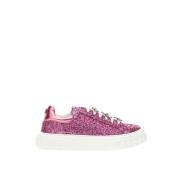 Casadei Fuchsia Läder Sneaker Pink, Dam