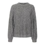 Saint Tropez Grå Quill Melange Geetasz Pullover Sweater Gray, Dam