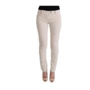 Ermanno Scervino Vit Slim Fit Denim Skatt White, Dam