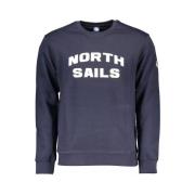 North Sails Blått tryckt sweatshirt med långa ärmar Blue, Herr