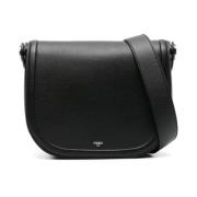 Fendi Svart Kornat Läder Messenger Väska Black, Herr