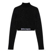 Palm Angels Tröja Turtleneck Black, Dam