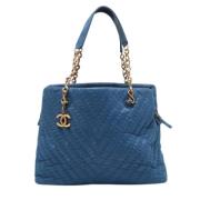 Chanel Vintage Pre-owned Laeder chanel-vskor Blue, Dam