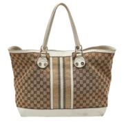 Gucci Vintage Pre-owned Canvas totevskor Beige, Dam