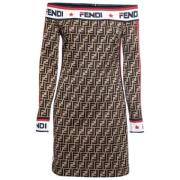 Fendi Vintage Pre-owned Bomull klnningar Brown, Dam